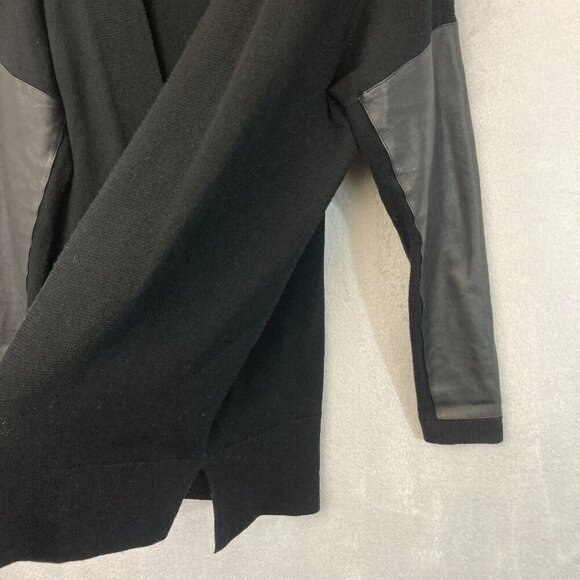 Armani Exchange 100% Merino Wool Oversized Cardigan Sweater Womens Medium Black - Picture 9 of 14